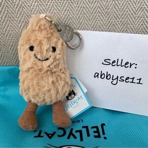 Jellycat Amuseables Peanut Bag Charm NWT Authentic With Dust Bag APN4BC